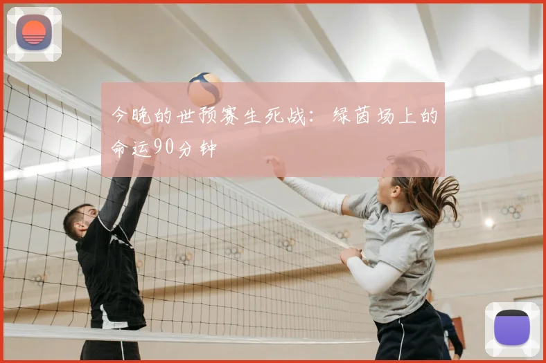 今晚的世预赛生死战:绿茵场上的命运90分钟